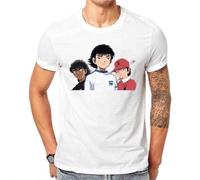 Fashion Captain Tsubasa T Shirt Men Japanese Anime Funny Football T Shirt Men Cosplay Costumes Kojiro Top Tee White XL