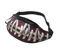 Fashion Casual American Football Laces Bum Bag â€“ Adjustable Fanny Pack, Hip Pack, Waist Bag for Women & Men â€“ Durability, Lightweight, Secure Zip Waistpacks for Hiking, Travel & Outdoor