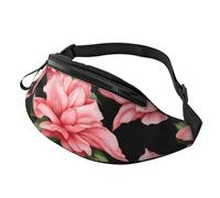 Fashion Casual Beauty Pink Floral Flowers Bum Bag – Adjustable Fanny Pack, Hip Pack, Waist Bag for Women & Men – Durability, Lightweight, Secure Zip Waistpacks for Hiking, Travel & Outdoor