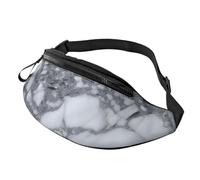 Fashion Casual Black Textured Marble Bum Bag – Adjustable Fanny Pack, Hip Pack, Waist Bag for Women & Men – Durability, Lightweight, Secure Zip Waistpacks for Hiking, Travel & Outdoor