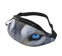 Fashion Casual Blue Eyes Wolf Bum Bag â€“ Adjustable Fanny Pack, Hip Pack, Waist Bag for Women & Men â€“ Durability, Lightweight, Secure Zip Waistpacks for Hiking, Travel & Outdoor