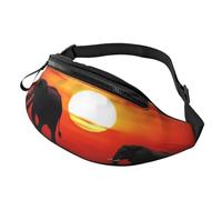 Fashion Casual Elephant Sunset Bum Bag â€“ Adjustable Fanny Pack, Hip Pack, Waist Bag for Women & Men â€“ Durability, Lightweight, Secure Zip Waistpacks for Hiking, Travel & Outdoor