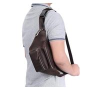Fashion Casual Genuine Leather Men's Chest Bag Simple Versatile Natural Real Cowhide Multifunctional Waist Pack,B-19 * 10 * 14cm