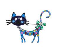 Fashion Cat Lapel Brooch Pin for Women Cubic Zirconia Rhinestone Enamel Pet Animal Pin Clip Hat Scarves Sweater Dress Suit Jacket Brooches Pins Cute Jewelry Gifts Christmas, S, Metal Enamel Rhinestone