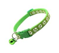 Fashion Cats Accessory Collar With Bells Bright Color Paws Print Cats Neck Collar For Outdoor Walking Training Use Pet Bells Charm