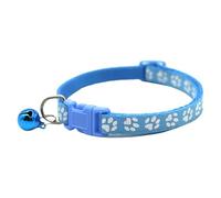 Fashion Cats Accessory Collar With Bells Bright Color Paws Print Cats Neck Collar For Outdoor Walking Training Use