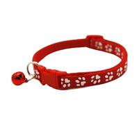 Fashion Cats Accessory Collar With Bells Bright Color Paws Print Cats Neck Collar For Outdoor Walking Training Use