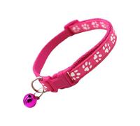 Fashion Cats Collar with Bells and Adjustable Belt For Pet Paws Pattern Print for Dog Cats Outdoor Use
