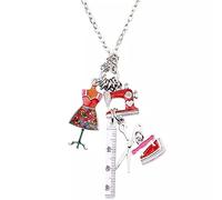 Fashion Chain Red Enamel Sewing Machine Dressmaker's Dummy Sewing Hobby Christmas Gift (Red)