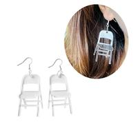 Fashion Chair Earrings For Women Acrylic Folding Chair Earrings Girls Statement Jewelry Halloween Party Dangle Earring Acrylic Damgle