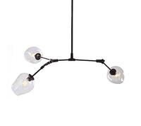 Fashion Chandelier Chandeliers,Modern Industry Sputnik Chandelier,Modern 3S Gold Ceilingd Century Adjustable Hanging Fixture for Kitchen Living Room Bedroom/Amber./8S Light Fixture(Transparent.,3S)
