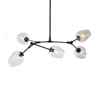 Fashion Chandelier Chandeliers,Modern Industry Sputnik Chandelier,Modern 3S Gold Ceilingd Century Adjustable Hanging Fixture for Kitchen Living Room Bedroom/Amber./8S Light Fixture(Transparent.,5S)