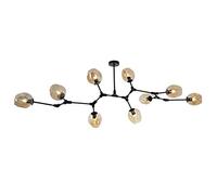 Fashion Chandelier Chandeliers,Modern Industry Sputnik Chandelier,Modern 3S Gold Ceilingd Century Adjustable Hanging Fixture for Kitchen Living Room Bedroom/Amber./8S Light Fixture(Amber.,9S)