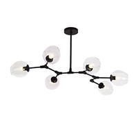 Fashion Chandelier Chandeliers,Modern Industry Sputnik Chandelier,Modern 3S Gold Ceilingd Century Adjustable Hanging Fixture for Kitchen Living Room Bedroom/Amber./8S Light Fixture(Transparent.,6S)