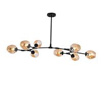 Fashion Chandelier Chandeliers,Modern Industry Sputnik Chandelier,Modern 3S Gold Ceilingd Century Adjustable Hanging Fixture for Kitchen Living Room Bedroom/Amber./8S Light Fixture(Amber.,8S)