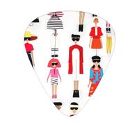 Fashion character pattern Printed pick set - 12 pieces, thin, medium and thick guitar picks, suitable for guitar, bass, electric guitar and ukulele