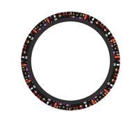 Fashion Character Pattern Steering Wheel Protective Cover (15 inches), Soft, Breathable and Durable, Suitable for Sports Cars and Cars