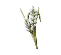 Fashion Charm Brooch Pin Fashionable Plant Beautiful Badge Alloy Texture Perfect for Daily Wear or Gift The Vintage Plant Gives, one size, As described