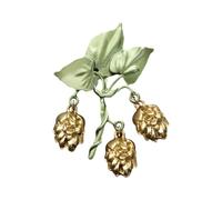 Fashion Charm Brooch Pin Fashionable Plant Beautiful Badge Alloy Texture Perfect for Daily Wear or Gift The Vintage Plant Gives, one size, As described