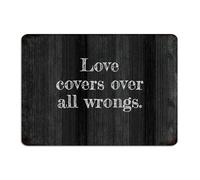 Fashion Chic Metal Signs Outdoor Love Covers over All Wrongs Wall Décor Aluminum Tin Signs for Home Coffee Bar Shop Art Poster Gift for Backyard 10x14 Inch