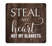 Fashion Chic Metal Signs Steal My Heart Not My Blankets Man Cave Decor Garage Signs for Front Door Terrace Business Art Poster Gift for Dorm 12x12 Inch