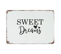 Fashion Chic Metal Signs Sweet Dreams Man Cave Decor Garage Signs for Business Indoor Restaurants Art Poster Gift for Outside 10x14 Inch