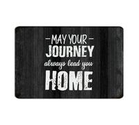 Fashion Chic Metal Tin Sign May Your Journey Always Lead You Home Room Decor for Men Garage Signs for Indoor Patio Garden Art Poster Gift for Cabin 12x18 Inch