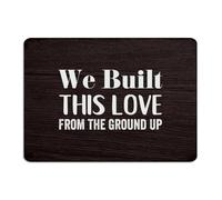 Fashion Chic Metal Tin Sign We Built This Love From The Ground Up Wall Décor Metal Plaque for Dining Room Cabin Kitchen Art Poster Gift for Bedroom 10x14 Inch