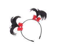 Fashion Children's Braided Hairpiece With Bows Easy Care Synthetic Wigs Accessory For Daily And Party Use