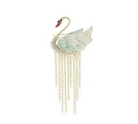 Fashion Chinese Style Tassel Swan Brooch Elegant Suit Jacket Accessory Clothing
