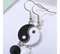 Fashion Chinese Tai Chi Round Pendant Earrings Simple Design Ladies Yin Yang Gossip Punk Accessories Fashion Jewelry Gifts