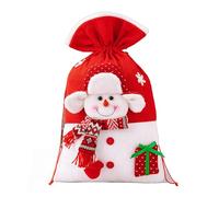 Fashion Christmas Santa Gifts Bag Soft Knitting Fabric Portable Accessory For Sturdy Holiday Present Storage Solution