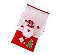Fashion Christmas Santa Gifts Bag Soft Knitting Fabric Portable Accessory For Sturdy Holiday Present Storage Solution Portable Christmas Gifts