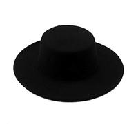 Fashion Classic Unisex Wool Blend Fedora Hat Wide Brim Fedora Cap Classic Jazz Hat Felt Cap Perfect for Wedding Party Talent Show Performance Props and Daily Use Black