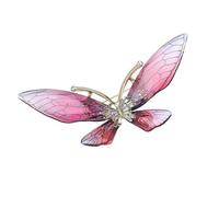 Fashion Clear Butterfly Brooch Handmade Resin Enhance Outfit and Individual Styles Acrylic Butterfly Brooch One Size As Described