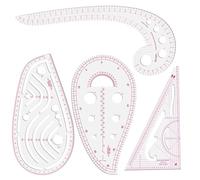 Fashion Clear Metric Acrylic Sewing Ruler Set,styling French Curve Tailors Pattern Dress Makers Rulers Kit,for Beginners, Quilting, Embroidery, DIY Supplies,Cross Stitch, Crochet, Designers