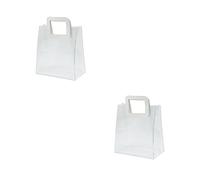 Fashion Clearly PVC Shopping Bag Transparent Bags Hologram Gift Present Pouches with Handheld Design Christmas Halloween Birthday Gift Bags Goodies for Kids Boys Men