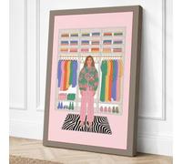 Fashion Closet Modern Canvas Wall Art Print 18x12 Inch (46 x 30 cm)