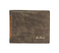 Fashion Color Blocking Short Wallet Men Leather Open Purse Multiple Card Slots Clutch Bag Holder Wallet Leather (A, One Size)