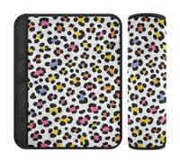 Fashion Color Leopard White 2 Pack Seatbelt Cover pad Release Stress to Your Neck and Shoulders for Most Cars Protector para cinturón de carro