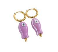 Fashion Colorful Ceramic Sea Star Fish Turtle Stainless Steel Earrings Charms for Women Jewelry Holiday Beach