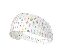 Fashion Colorful Hand Drawn Art with Boho Style Arrows Print Headband for Sports - Comfortable, and Versatile for Summer, Cycling, Yoga, and More
