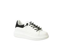 IVACHY Women Fashion Glitter Sneakers Platform Shoes Sparkling Crystal lace up Glamour Comfort Sneaker lace up Size UK White Black