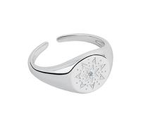 Fashion Compass Signet Adjustable Statement Ring Cubic Zirconia Crystal Sun Flower Engraved Open Stacking Finger Bands Endless Love Promise Rings Personalized Nautical Sailor Wanderers Jewelry Gifts