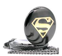 Fashion Cool Black Quartz Mens Pocket Watch Pendant with Necklace Chain&Pocket Chain&Box Gifts, Modern