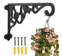 Fashion&cool Heavy Duty Hanging Plant Brackets, 13" Hand Forged Wall Mount Bracket Durable Rust-Resistant Hummingbird Plant Hanger Hook for Hanging Plants Bird Feeder Lantern Wind Chimes