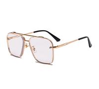 Fashion Cool Men Driving Glasses Goggle Summer Style Gradient Brown Sunglasses Vintage Pilot Sun Glasses Punk-white