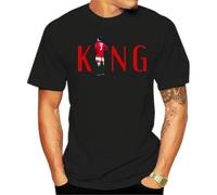 Fashion-Cool-Men-T-Shirt-Men-Funny-Tshirt-Eric-Cantona-The-King-Customized-Printed-T-Shirt Black
