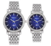 Fashion Couple Watches Diamond Simple Business Watch for Men Comfortable Stainless Steel Strap Couple Gifts, Woman-a
