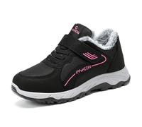 Fashion Couples Men's Winter Flat Hook Loop Keep Warm Snow Boots Comfortable Short Boots Sports Shoes, BK2, 6 UK